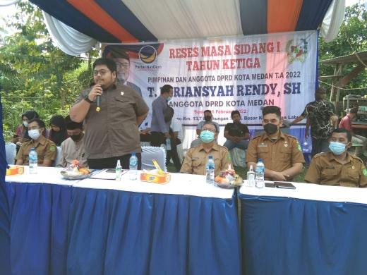 Anggota DPRD Medan, T. Edriansyah Rendy, sedang melaksanakan Reses di Medan Labuhan