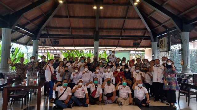 PUD Pasar dan Bank Sumut usai sosialisasi link kepada pedagang di Medan