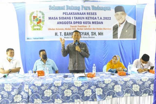 Wakil Ketua DPRD Medan, T. Bahrumsyah, melaksanakan Reses 1 TA 2022