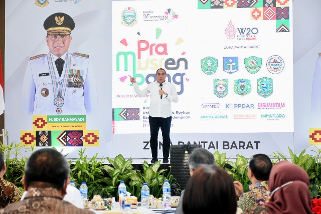 Gubernur Sumut, Edy Rahmayadi, pada Pra Musrenbang zona Pantai Barat Sumut