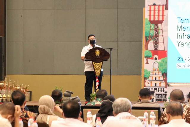 Kepala Bappeda Kota Medan, Benny Iskandar, menyampaikan laporan usulan pada Musrenbang RKPD Kota Medan 2023