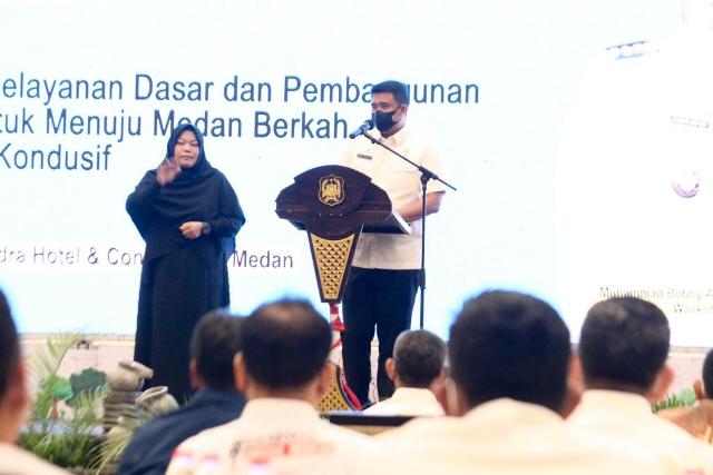 Wali Kota Medan, Bobby Nasution, membuka Musrenbang RKPD Kota Medan TA 2023