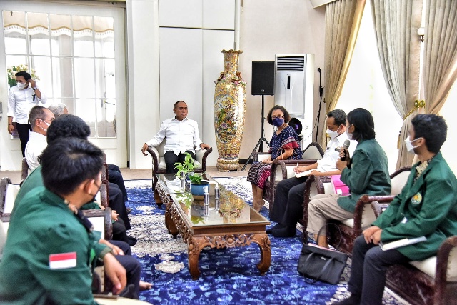Gubernur Sumut, Edy Rahmayadi, menerima audiensi El Shaddai