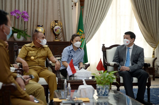 Gubernur Sumut, Edy Rahmayadi, menerima audiensi Konjen Tiongkok, Zhang Min