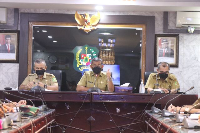 Sekda Kota Medan, Wiriya Alrahman, pada rapat persiapan pawai takbiran Idul Fitri 1443 H