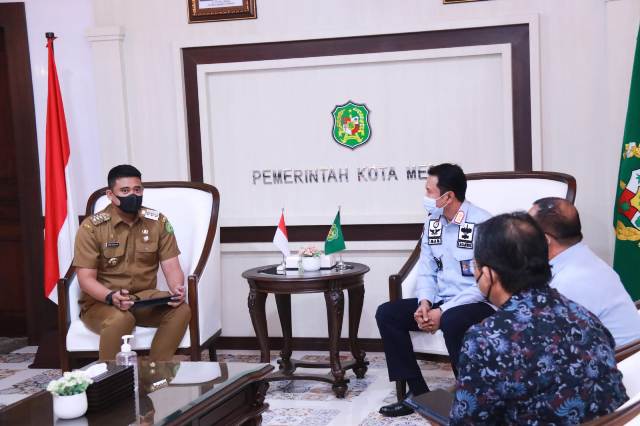 Wali Kota Medan, Bobby Nasution, menerima audiensi Kakanwil Kemenkumham Sumut