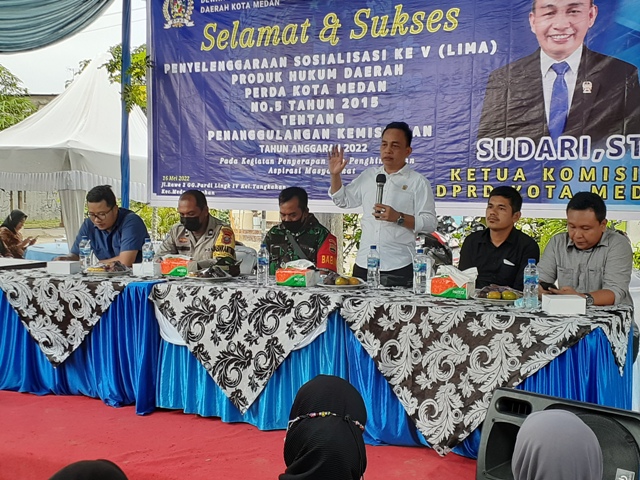 Anggota DPRD Medan Fraksi PAN, Sudari, melaksanakan Sosper V TA 2022 di Tangkahan