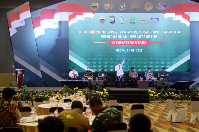 Gubernur Sumut, Edy Rahmayadi, pada Rakor serapan APBD di Sumut