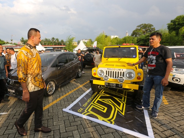 Wagub Sumut, Musa Rajekshah, menghadiri drifting di Medan
