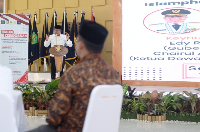 Gubernur Sumut, Edy Rahmayadi, menjadi keynote speaker pada Dialog Kebangsaan bersama DDII Sumut