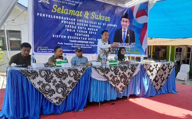 Ketua Fraksi PAN DPRD Medan, Sudari, melaksanakan Sosper VI tahun 2022 di Medan Deli