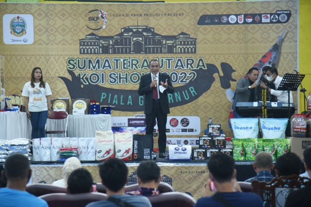 Gubernur Sumut, Edy Rahmayadi, menutup Kontes KOI Sumut 2022