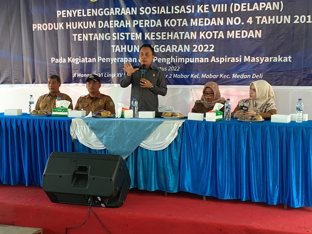Ketua Fraksi PAN DPRD Medan, Sudari, melaksanakan Sosper VIII di Mabar, Medan Deli