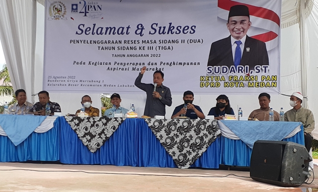 Anggota DPRD Medan Fraksi PAN, Sudari, melaksanakan Reses II tahun Sidang Ketiga di Medan Labuhan