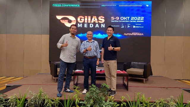 Sekretaris Gaikindo, Kukuh Kumara pada press cofresn GIIAS 2022 di Medan