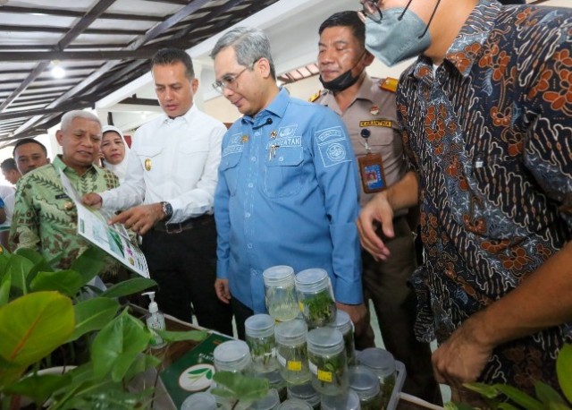 Wagub-Sumut-Musa-Rajekshah-menjelaskan-kepada-Wamentan-tentang-kondisi-pertanian-di-Asahan
