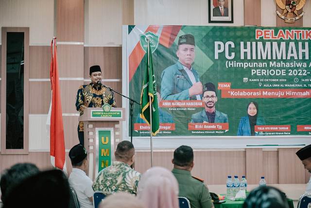 Wali Kota Medan, Bobby Nasution, pada pelantikan Himmah Kota Medan