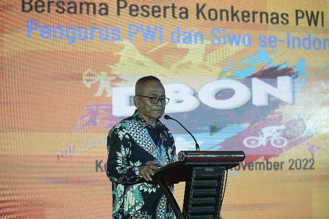 Ketua PWI Pusat, Atal S Depari, pada Konkernas 2022 Malang
