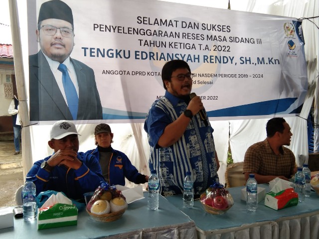 Anggota DPRD Fraksi NasDem, T. Edriansyah Rendy, melaksanakan Reses III TA 2022