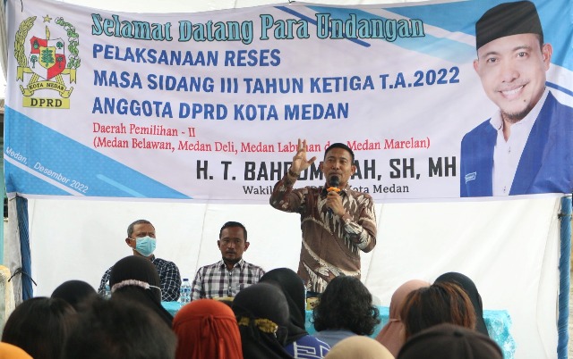 Wakil Ketua DPRD Medan, T. Bahrumsyah, melaksanakan Reses Masa Sidang III Tahun Ketiga TA 2022 di Belawan 5