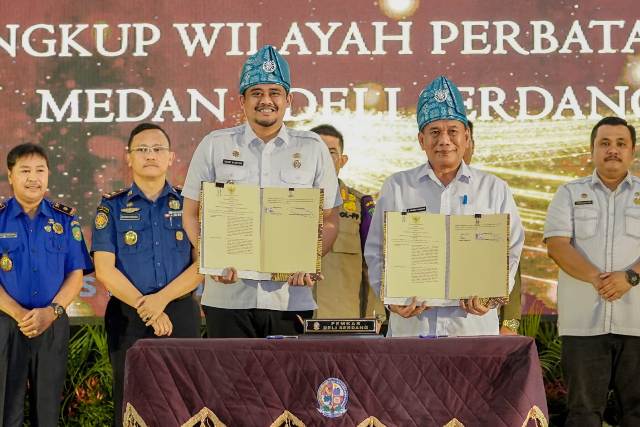 Wali Kota Medan, Bobby Nasution dan Bupati Deliserdang, Ashari Tambunan, memperkuat kerjasama percepatan pembangunan