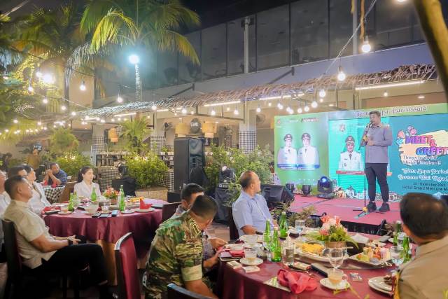 Wali Kota Medan, Bobby Nasution, memberi sambutan pada pertemuan Pemkot Medan dengan stakeholder pariwisata