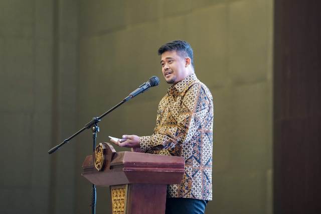 Wali Kota Medan, Bobby Nasution, saat membuka Rakor pembangunan Kota Medan 2023