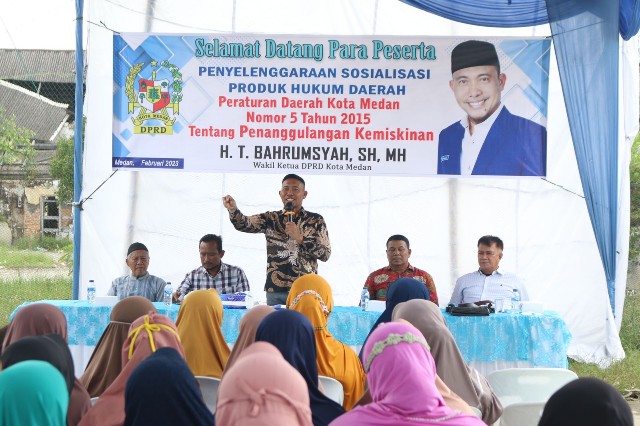 Wakil Ketua DPRD Medan, Bahrumsyah, melaksanakan Sosper ke 2 TA 2023 di Belawan 1
