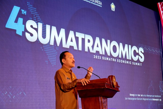 Sekda Sumut, Arief S Trinugroho, menjadi Keynot Speaker pada Launching 4th Sumatra Economic Summit Tahun 2023