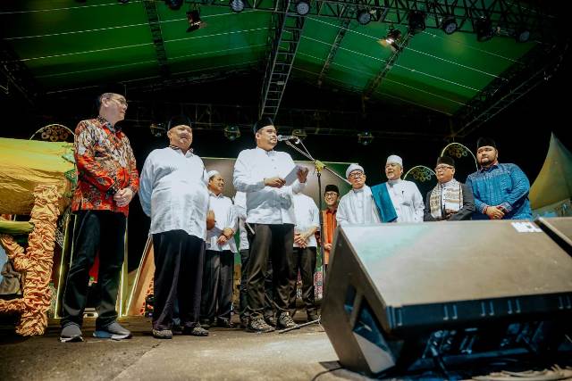 Wali Kota Medan, Bobby Nasution, memberi sambutan pada pembukaan Ramadhan Fair XVII tahun 2023