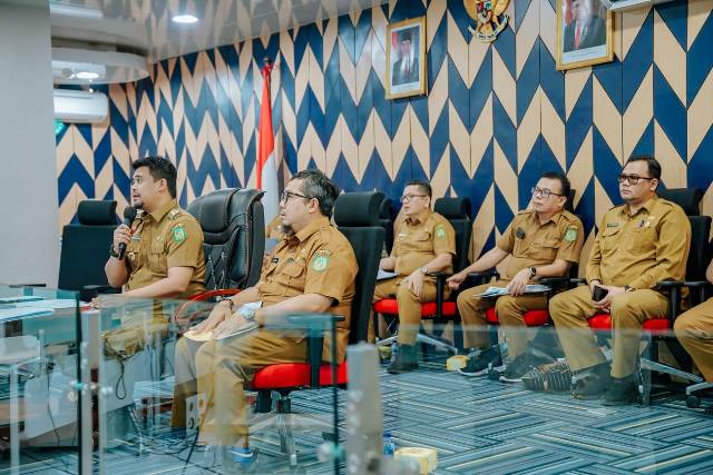 Wali Kota Medan, Bobby Nasution, zoom meeting bersama Menko PMK, Muhadjir Efendi, saol penanganan stunting