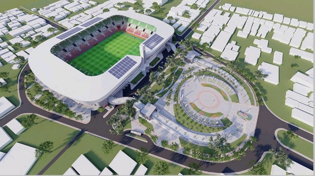 Maket rencana revitalisasi Stadion Teladan Medan