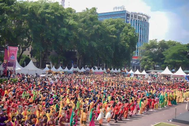 Ribuan pelajar Kota Medan ikuti Gebyar Pendidikan Kota Medan 2023 di Lapangan Benteng Medan