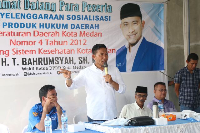 Wakil Ketua DPRD Medan, T. Bahrumsyah, melaksanakan Sosper ke 7 TA 2023 di Medan Marelan