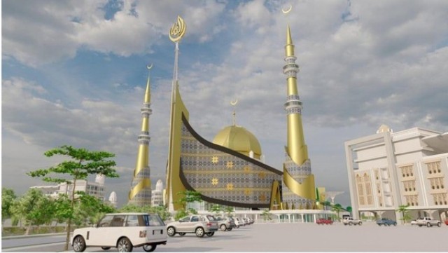 Maket bangunan Medan Islamic Center