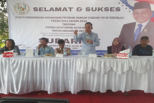 Anggota DPRD Medan Fraksi PAN, Sudari, menggelar Sosper XI TA 2023 di Marelan