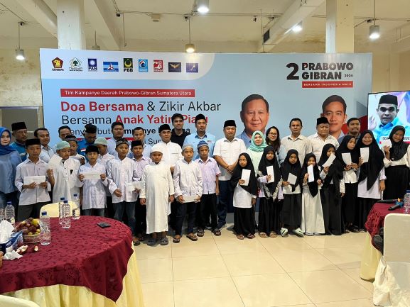 TKD Prabowo-Gibran Sumut gelar dzikir & doa bersama anak yatim