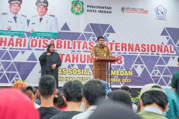 Wali Kota Medan, Bobby Nasution, pada acara Hari Disabilitas Internasional Tahun 2023