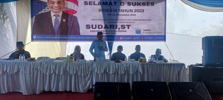Anggota DPRD Kota Medan Fraksi PAN, Sudari, melaksanakan Reses III TA 2023 di Griya Martubung I, Medan Labuhan