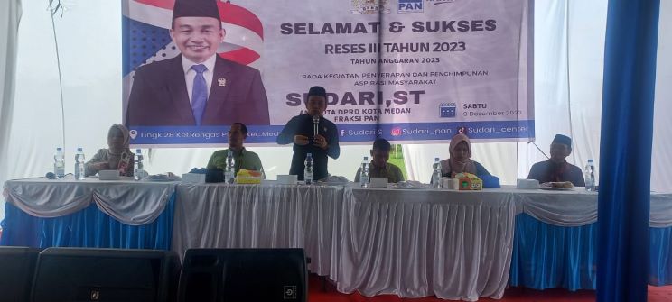 Anggota-DPRD-Kota-Medan-Fraksi-PAN-Sudari-melaksanakan-Reses-III-TA-2023-di-Kelurahan-Rengas-Pulau-Medan-Marelan