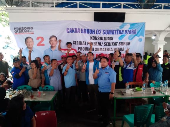 Konsolidasi TKD Prabowo-Gibran Sumut dengan buruh