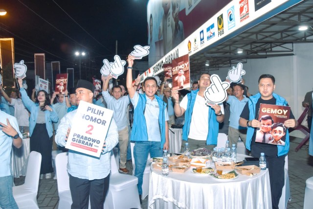 TKD Sumut habis nobar debat Capres ketiga di Sekretariat Jalan Balai Kota Medan