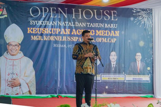 Wali Kota Medan, Bobby Nasution, hadiri open house Keuskupan Agung Medan
