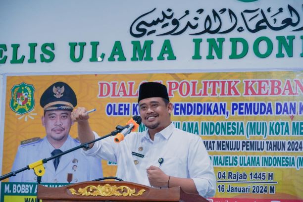 Wali Kota Medan, Bobby Nasution, pada Dialog Politik Kebangsaan MUI
