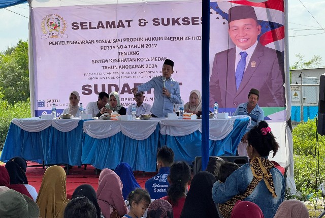 Anggota DPRD Medan Fraksi PAN, Sudari, gelar Sosper 2 TA 2024 di Sicanang