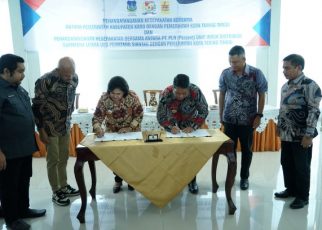 Pj Wali Kota Tebingtinggi, Syarmadani, dan Bupati Karo, Cory Sriwaty Sebayang, teken kerjasama aplikasi SITALAKBAJAKUNREB
