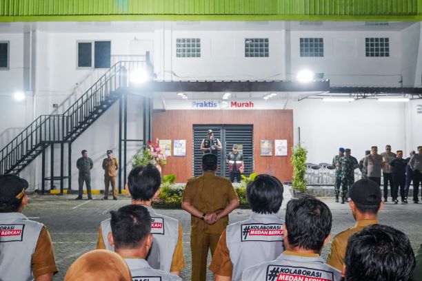 Wali Kota Medan, Bobby Nasution, pimpin apel pemantauan asmara subuh Ramadhan 1445 H