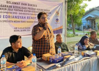 Anggota DPRD Medan Fraksi NasDem, T. Edriansyah Rendy, gelar Sosper IV TA 2024 di Medan Timur