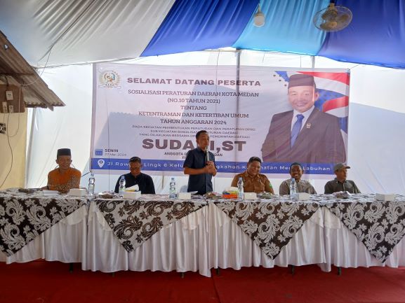Anggota DPRD Medan Fraksi PAN, Sudari, gelar Sosper V TA 2024 di Tangkahan