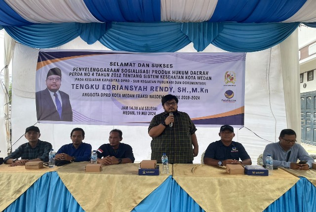 Anggota DPRD Medan, T. Edriansyah Rendy, gelar Sosper ke V TA 2024 di Medan Tembung